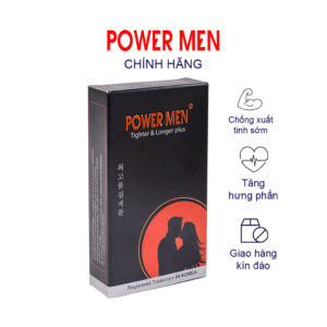 BCS Size Việt, Trị xuất tinh sớm, Tăng khoái cảm Powermen Tighter Longer Plus Hộp 12 chiếc (TLO12)