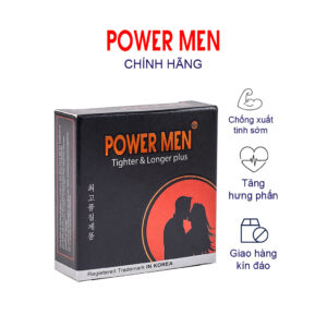BCS Size Việt, Trị xuất tinh sớm, Tăng khoái cảm Powermen Tighter Longer Plus Hộp 03 chiếc (TLO3)